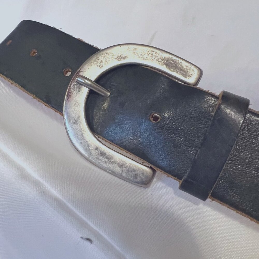 Fabio Corti-Women's Small Distressed Green Genuine Leather Made in Italy Belt - Picture 8 of 16